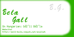 bela gall business card